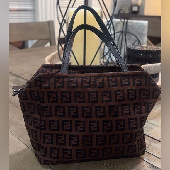 Fendi Handbags - Vintage Fendi Brown Zucchino